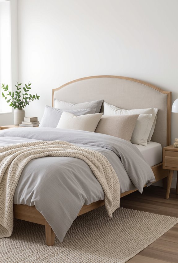 low profile cozy shared headboard