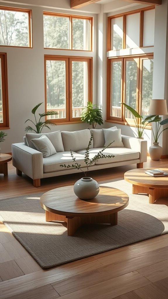 low profile japandi seating arrangement