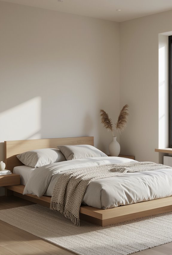low profile minimalist bed storage
