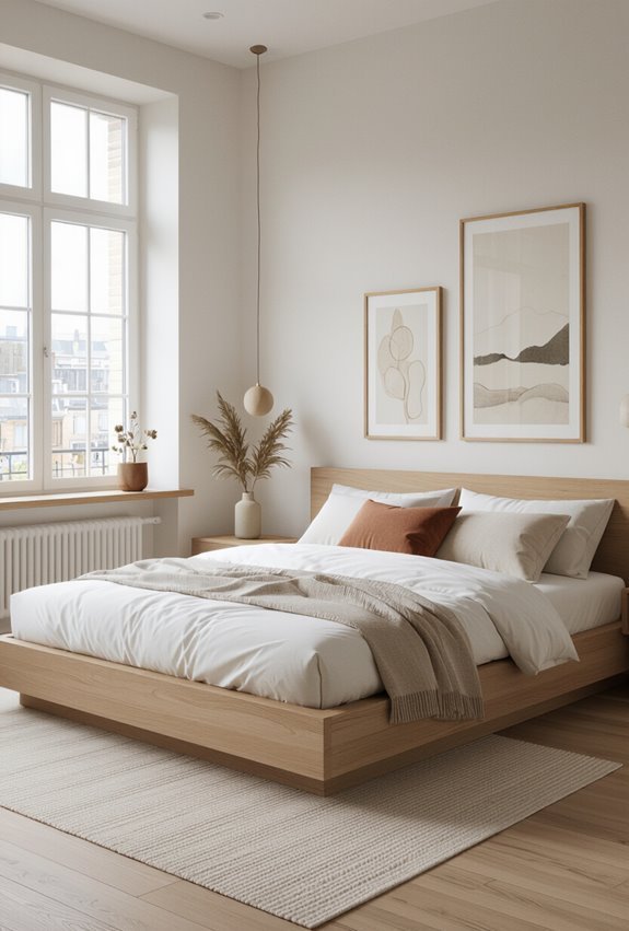 low profile modern platform bed