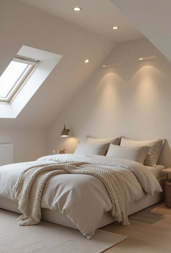low profile recessed warm lighting