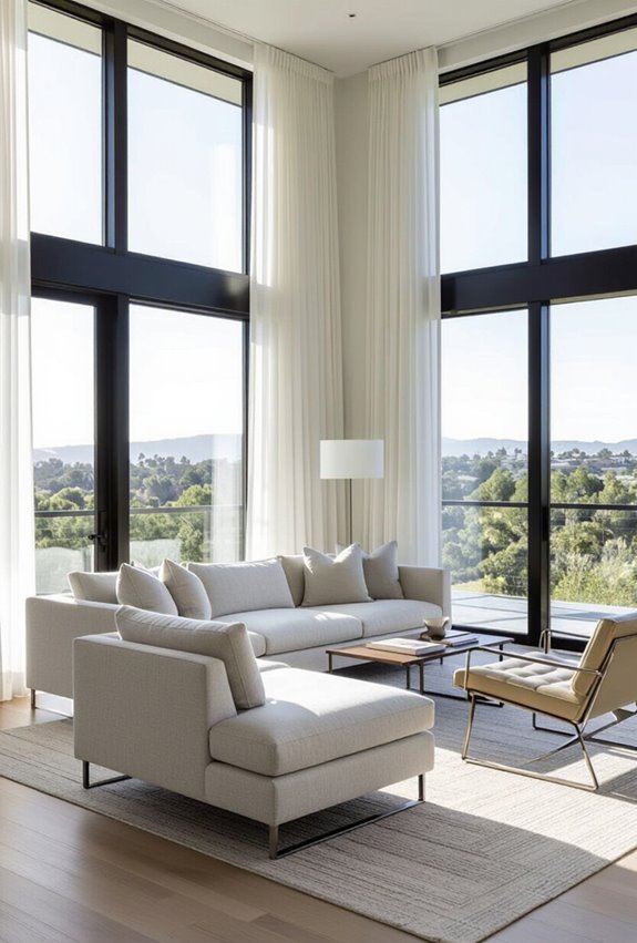 low profile seating for openness