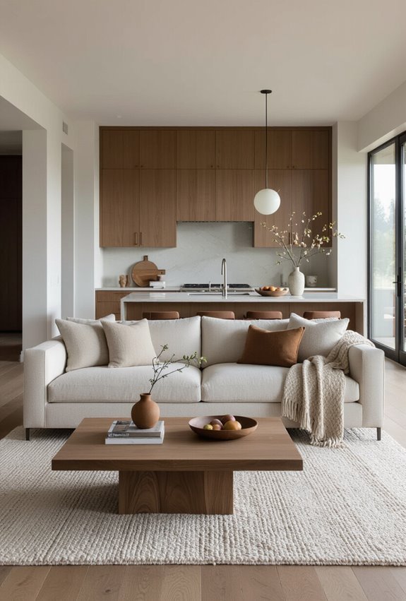 low profile sofa as divider