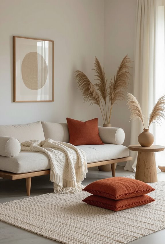 low profile textured cozy seating