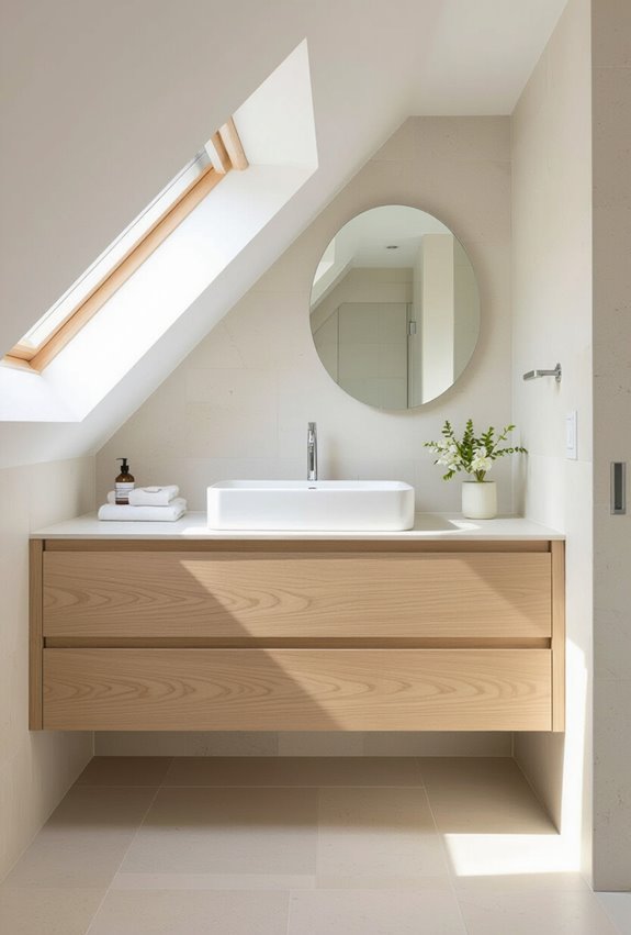 low profile vanity for slopes