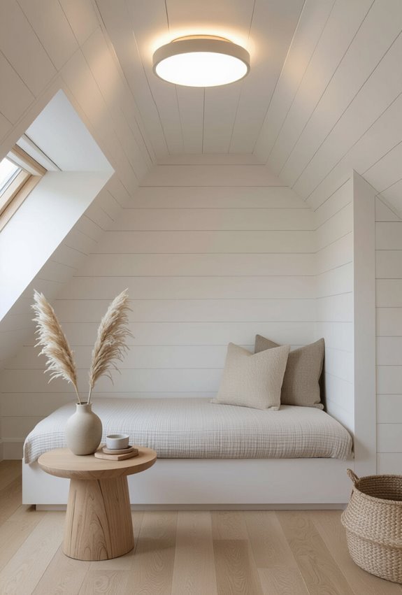 low profile warm diffused lighting