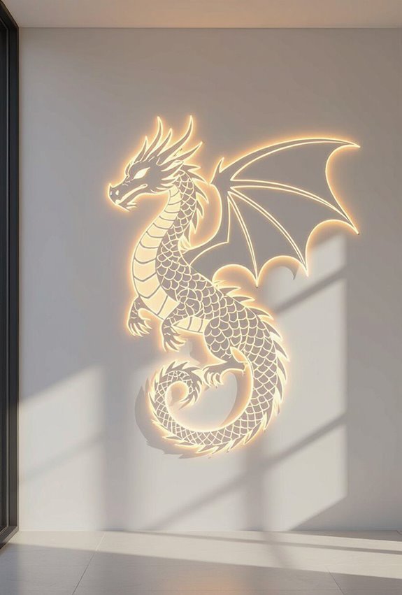 luminous tech inspired dragon decals