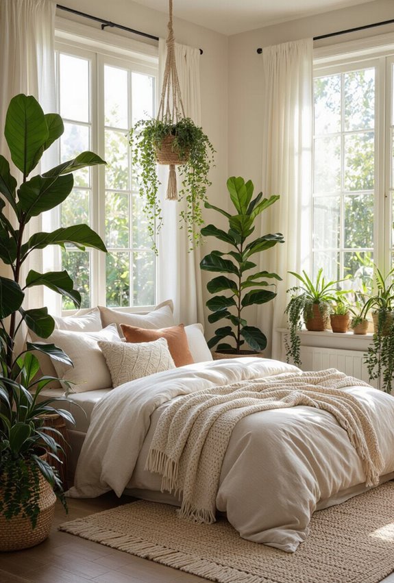 lush air purifying plant decor
