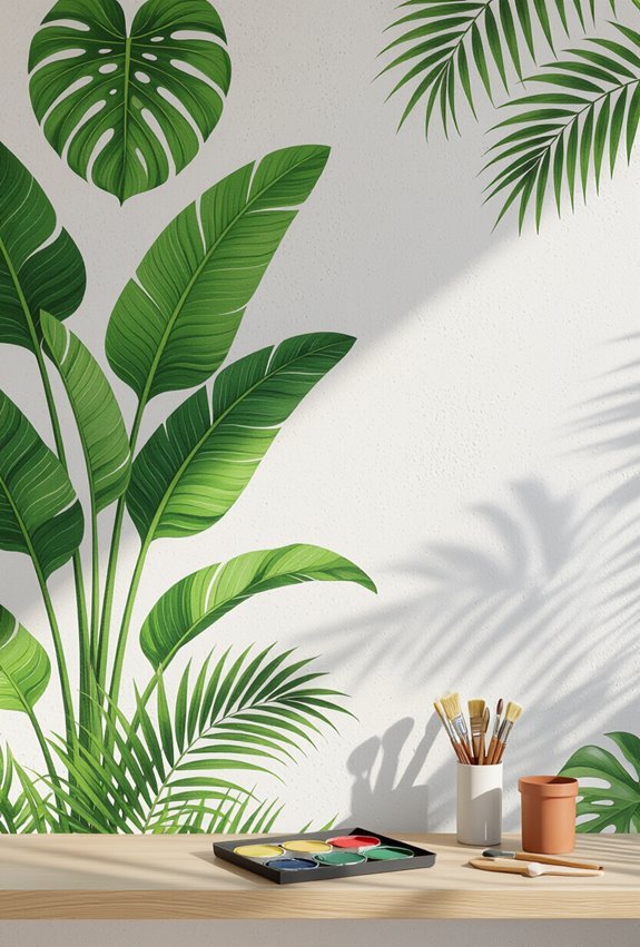 lush tropical foliage balcony