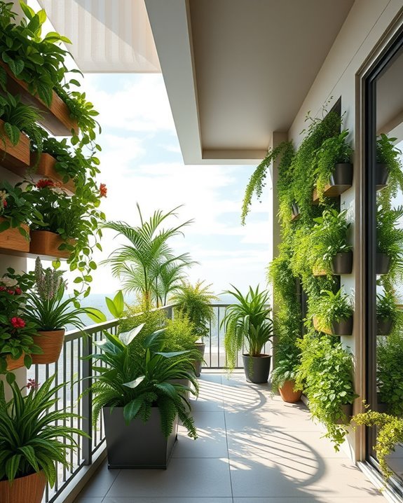lush vertical garden oasis