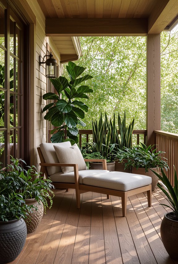 lush vertical potted greenery
