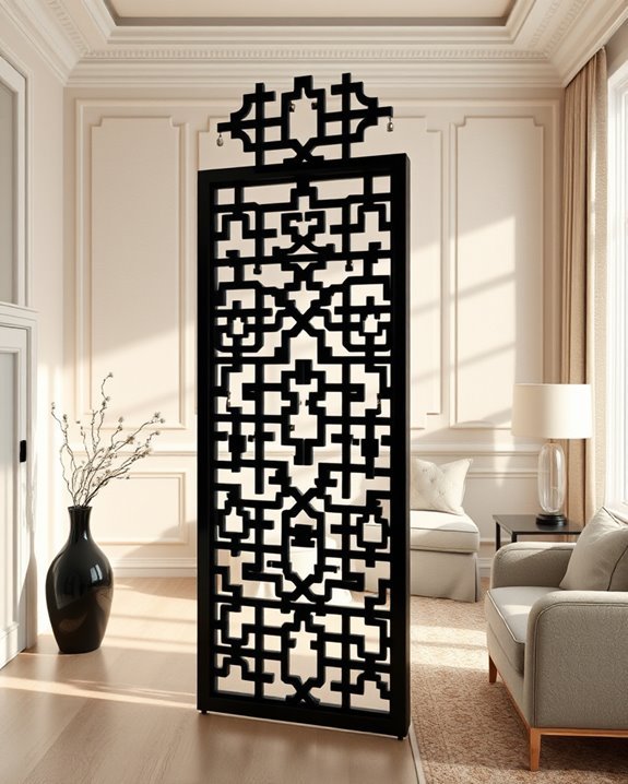 luxe geometric room dividers
