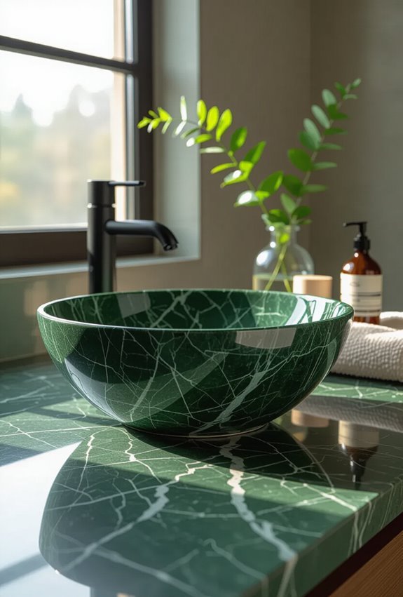 luxe green veined tranquility