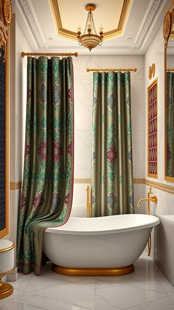 luxurious arabic shower curtains