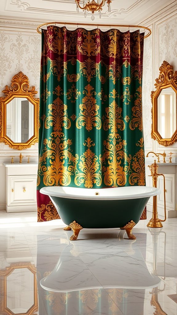 luxurious baroque shower curtains