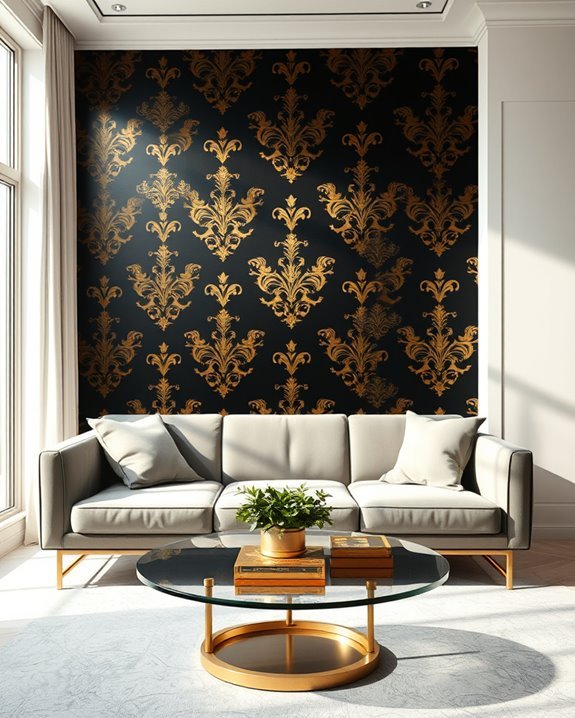 luxurious black and gold