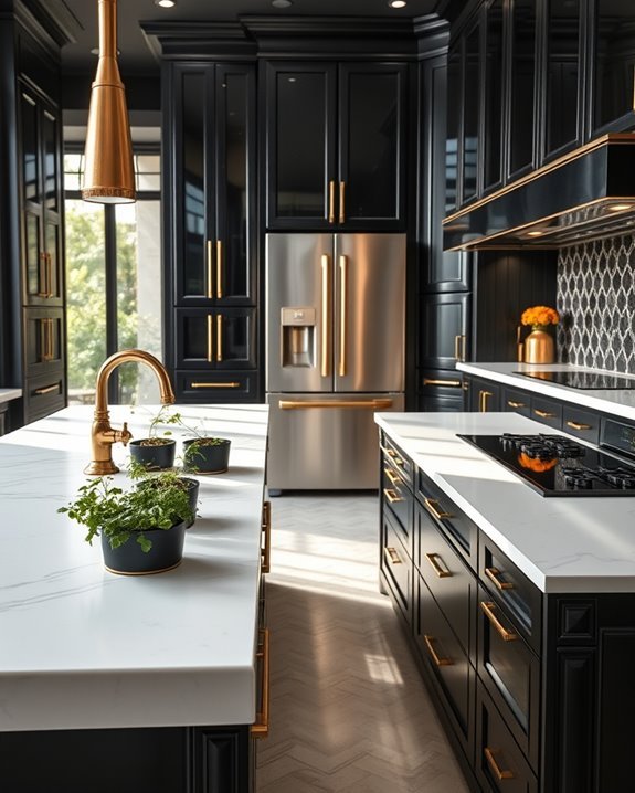 luxurious black and gold