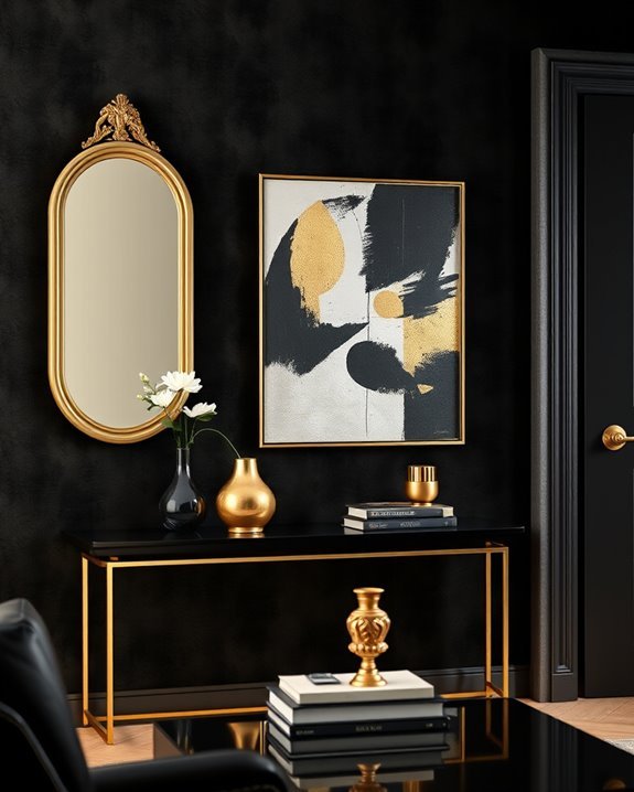 luxurious black and gold