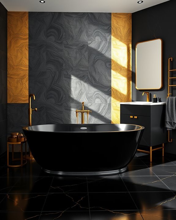 luxurious black and gold