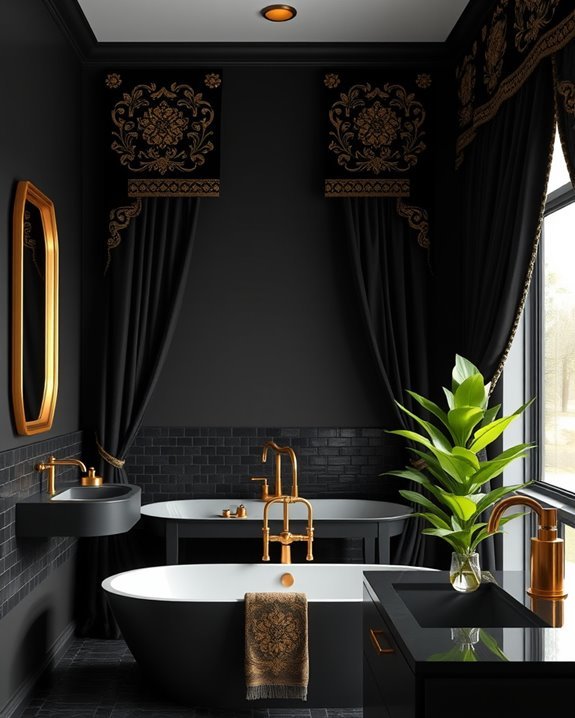 luxurious black and gold