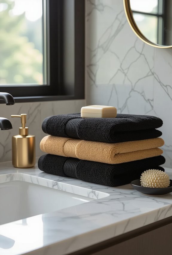 luxurious black and gold linens