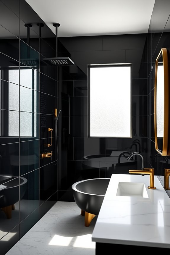 luxurious black and gold