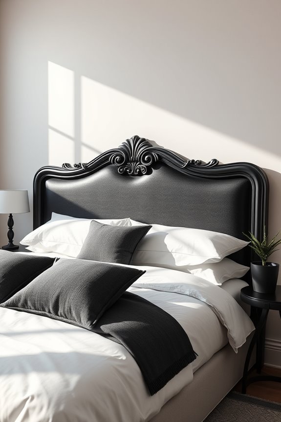 luxurious black headboard makeover