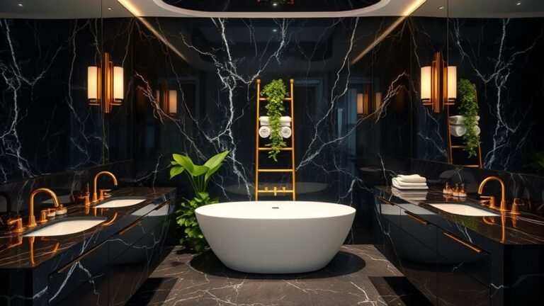 luxurious black marble bathrooms