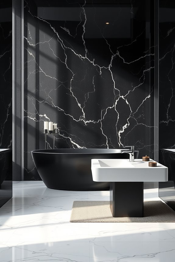 luxurious black marble elegance