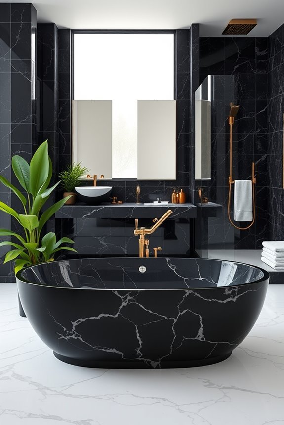 luxurious black marble sanctuary