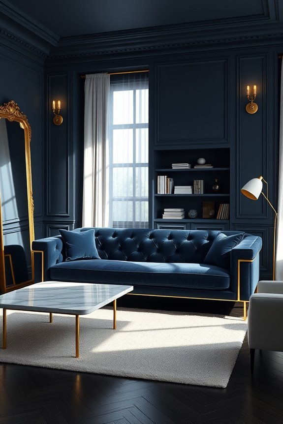 luxurious blue and gold