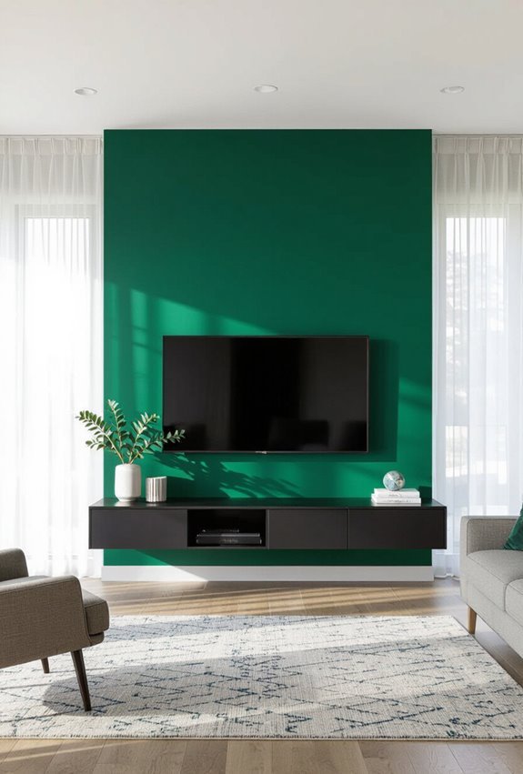 luxurious emerald green focal point