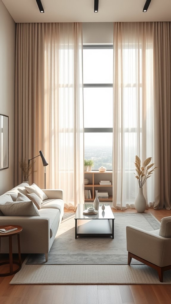 luxurious floor to ceiling curtains