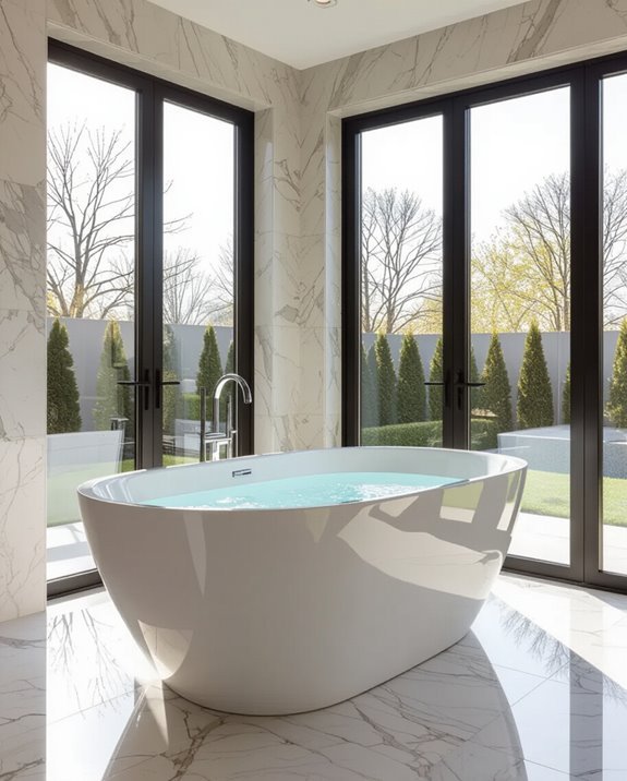 luxurious freestanding bathtub design