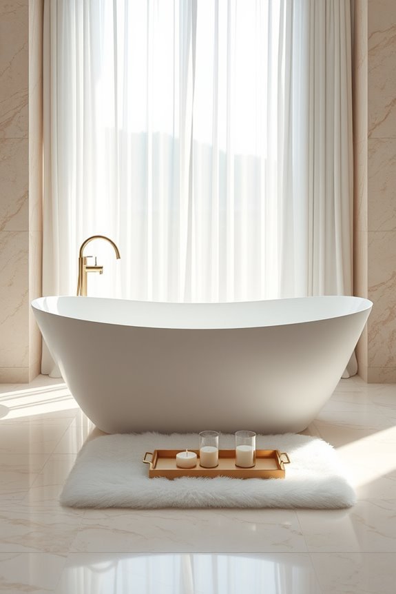 luxurious freestanding bathtub experience