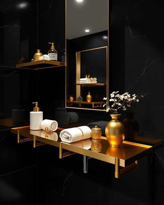 luxurious gold and black