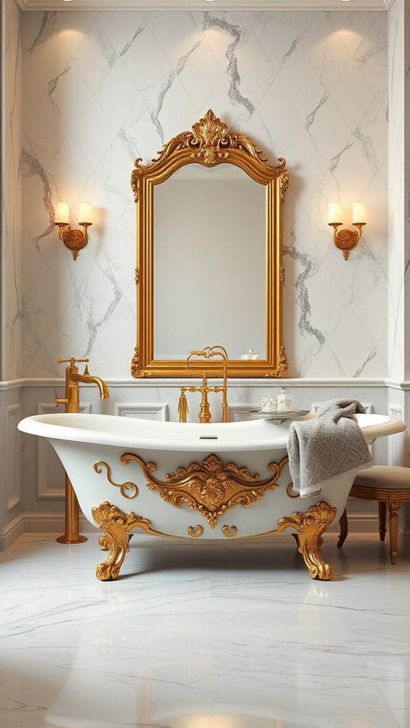 luxurious gold and silver accents