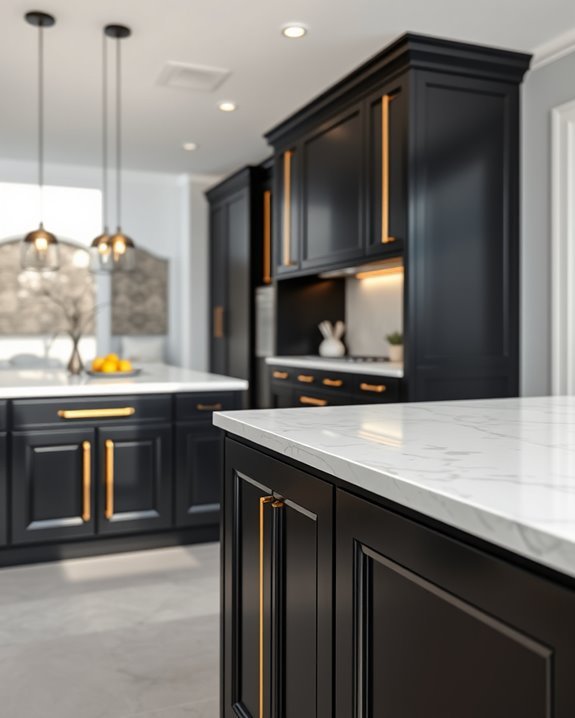 luxurious gold cabinet inserts