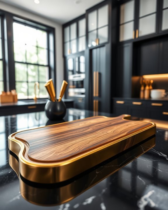 luxurious gold cutting boards