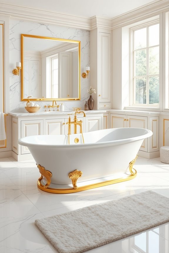 luxurious gold marble accents