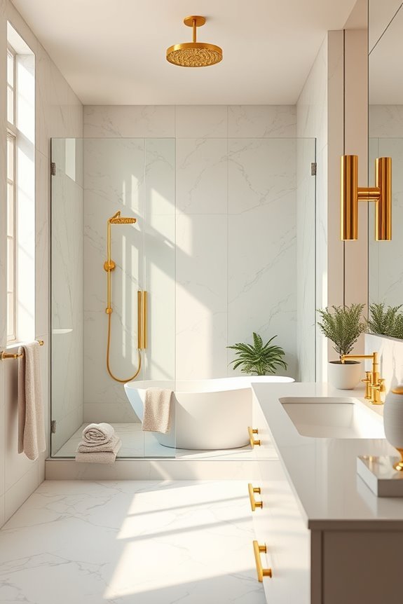 luxurious gold shower experience