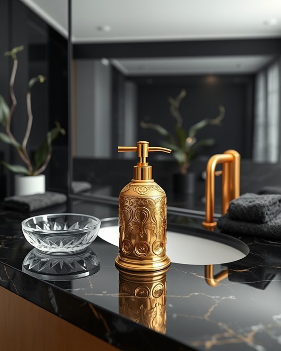 luxurious gold soap dispensers