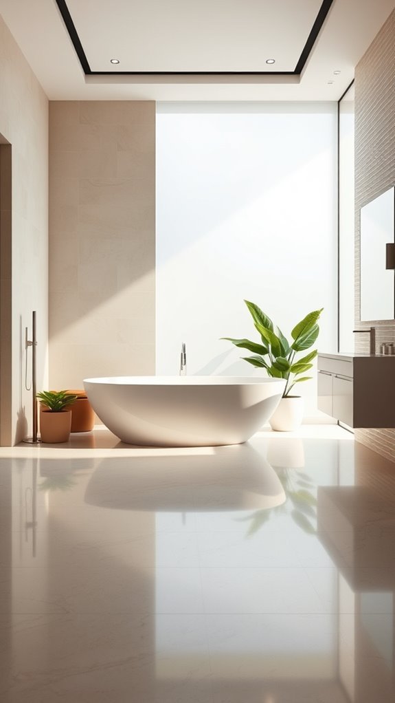 luxurious heated bathroom floors