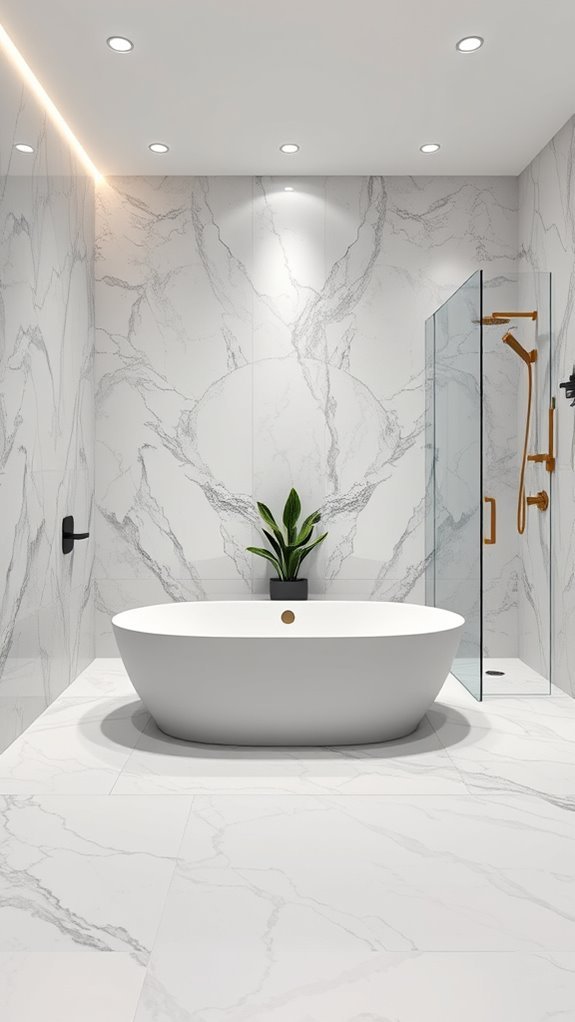 luxurious marble bathroom design