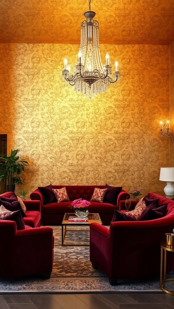 luxurious metallic surface design