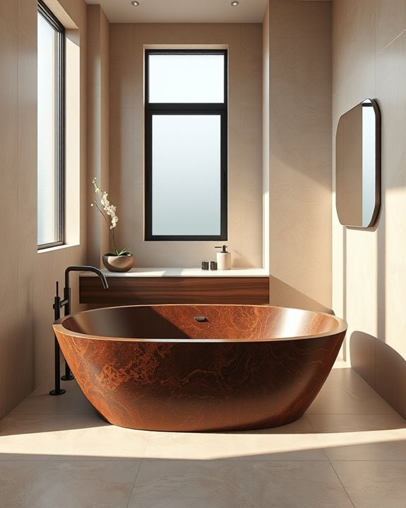 luxurious modern brown bathtubs
