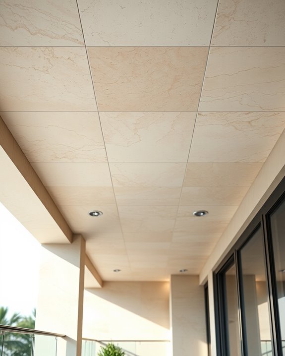 luxurious natural stone balcony