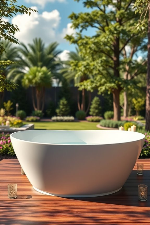 luxurious outdoor soaking sanctuary