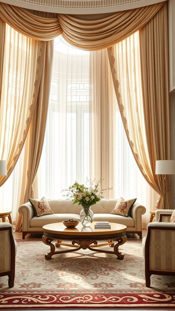 luxurious silk draperies elevate elegance