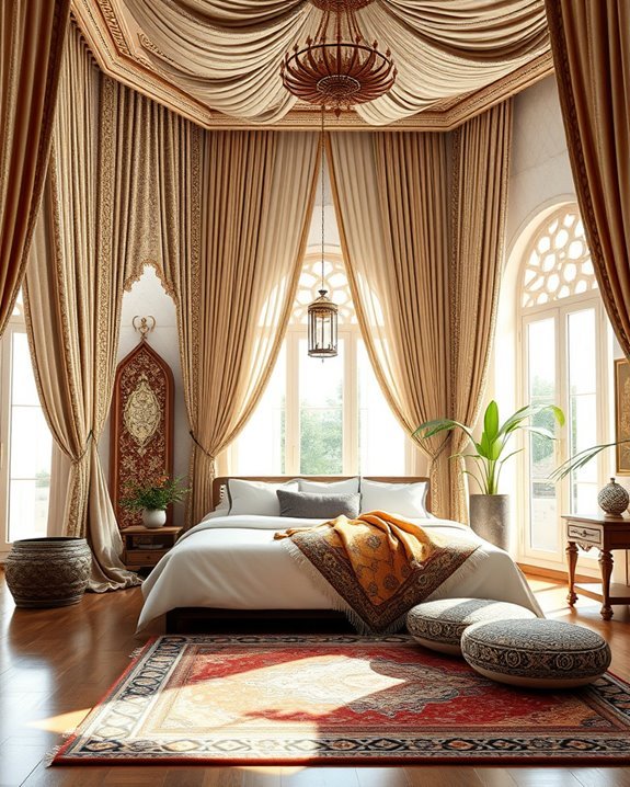 luxurious silk sheer drapes